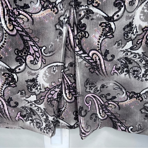 Etcetera Corduroy Tan Brown Paisley Print Size 12 Psychedelic Mod Maximalist - Picture 5 of 7